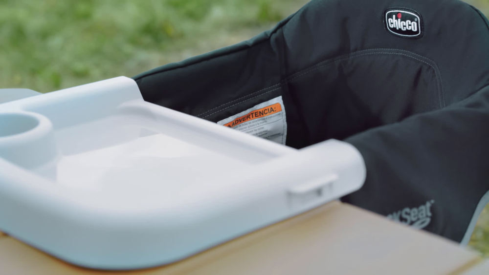 Chicco QuickSeat Table Hookon Chair with Snapon Tray Graphite (Grey