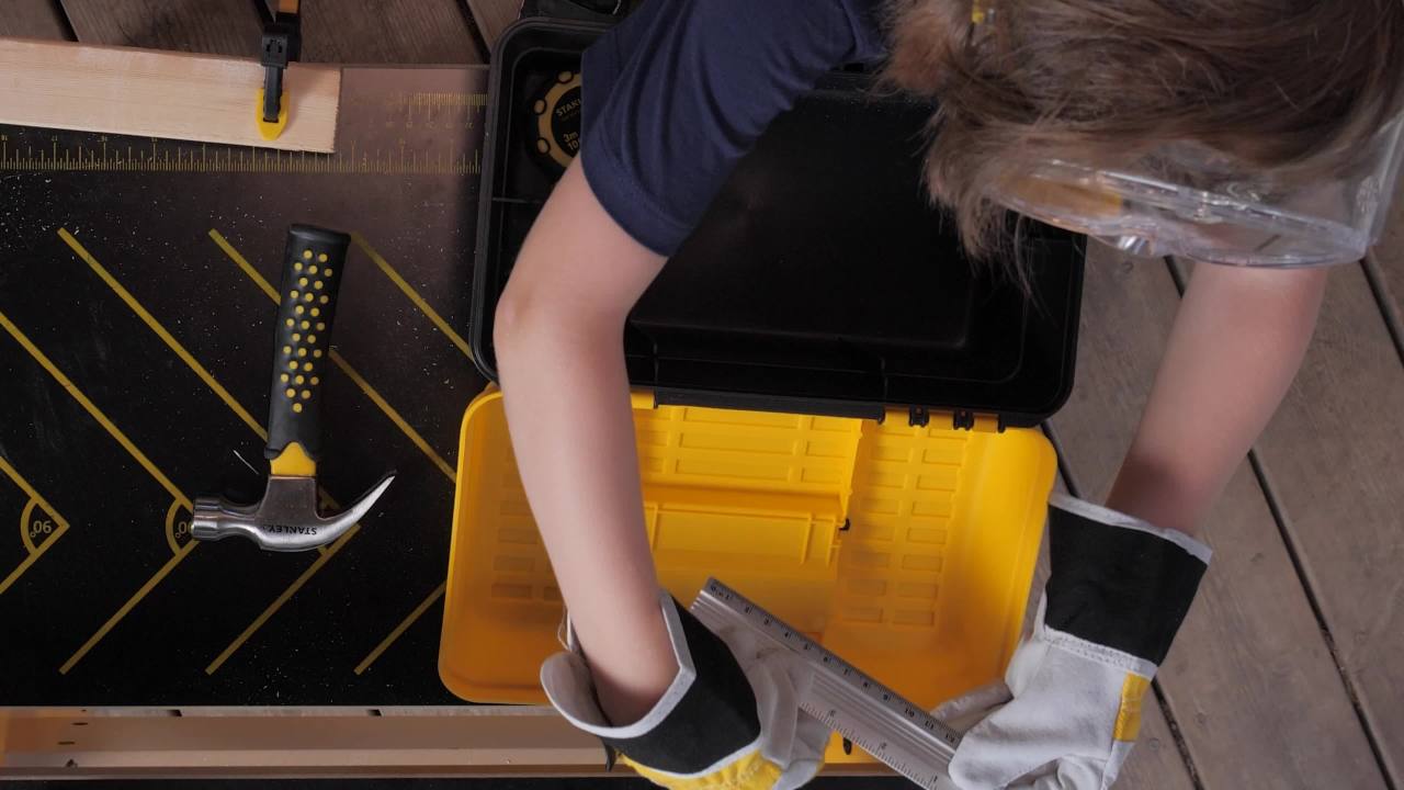 thumbnail video image 2 of Stanley Jr - 5 Piece Toolset with Tool Box, 2 of 4