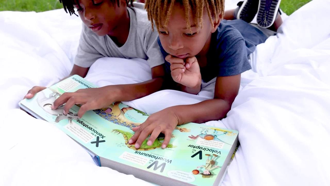 thumbnail video image 2 of Melissa & Doug Children's Book - Poke-A-Dot: Dinosaurs A to Z (Board Book with Buttons to Pop) - FSC Certified, 2 of 10