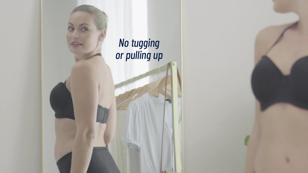thumbnail video image 2 of Vanity Fair Lingerie Women's Beauty Back Smoothing Underwire Strapless Bra, Style 74380, 2 of 15